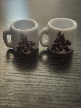 Vintage 90s NHL Phoenix Coyotes Mini Mugs Lot of 2 Rare